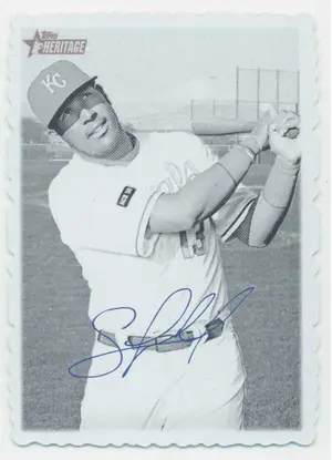 2018 Topps Heritage - Salvador Perez #13 1969 Topps Deckle Edge