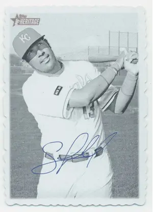 2018 Topps Heritage - Salvador Perez #13 1969 Topps Deckle Edge