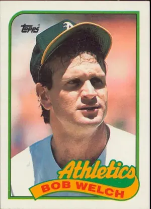 1989 Topps - Bob Welch #605A (Error)