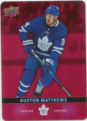 2019-20 TIM HORTONS - AUSTON MATTHEWS #DC-15 RED DIE CUTS