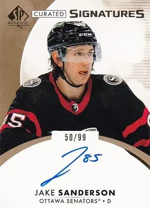 2023-24 SP Authentic Curated Signature SPC-JS Jake Sanderson 50/99