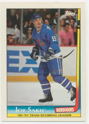 1991-92 TOPPS - JOE SAKIC #8 TEAM SCORING LEADERS