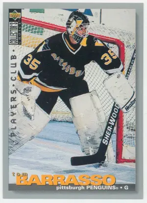 1995-96 COLLECTOR'S CHOICE - TOM BARRASSO #53 PLAYER'S CLUB