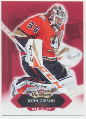2016-17 FLEER SHOWCASE - JOHN GIBSON #45 RED GLOW