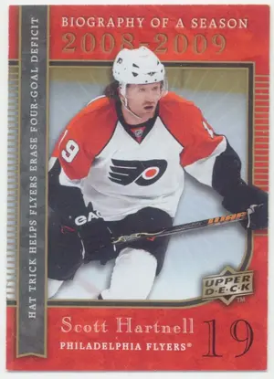 2008-09 UPPER DECK BIOGRAPHY OF A SEASON - SCOTT HARTNELL #BS16