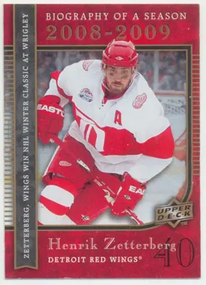 2008-09 UPPER DECK BIOGRAPHY OF A SEASON - HENRIK ZETTERBERG #BS18