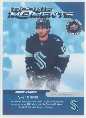 2023 NATIONAL HOCKEY CARD DAY CANADA - MATTY BENIERS #NHCD-BE ROOKIE MOMENTS