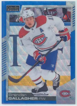 2020-21 O-PEE-CHEE PLATINUM - BRENDAN GALLAGHER #128 BLUE SURGE
