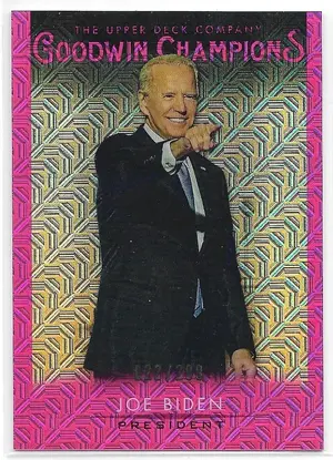 2021 Goodwin Champions Platinum Pink Traxx #2 Joe Biden (022/299)