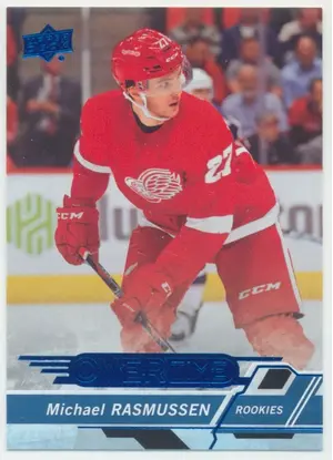 2018-19 OVERTIME - MICHAEL RASMUSSEN #102 ROOKIES BLUE FOIL