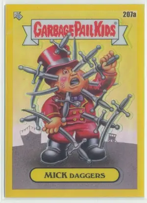 2022 Topps Chrome Garbage Pail Kids - Mick Daggers #207a Yellow Refractor Parallel 47/275