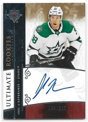 2019-20 Ultimate Collection Retro Rookie Autographs #RRA-JL Joel L'Esperance (128/225)