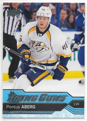 2016-17 Upper Deck #211 Pontus Aberg RC (Young Guns)