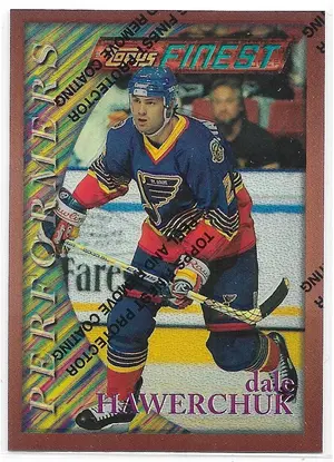 1995-96 Finest Refractors #153 Dale Hawerchuk (Bronze, Performers)