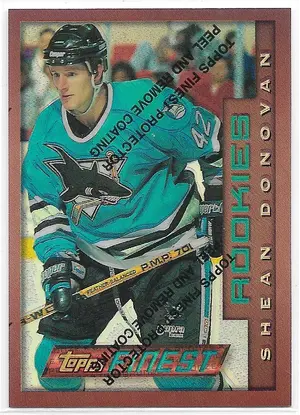 1995-96 Finest Refractors #163 Shean Donovan (Bronze, Rookies)