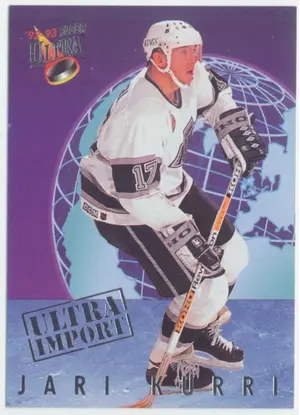 1992-93 FLEER ULTRA - JARI KURRI #11 ULTRA IMPORT