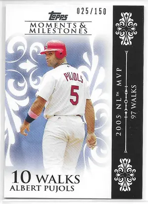 2008 Topps Moments & Milestones #15 Albert Pujols (025/150)