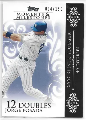 2008 Topps Moments & Milestones #65 Jorge Posada (004/150)