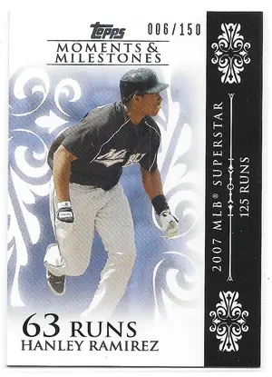 2008 Topps Moments & Milestones #92 Hanley Ramirez (006/150)
