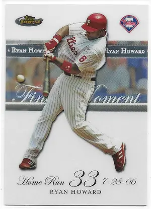 2007 Finest Ryan's Finest Moments #RH-HR33 Ryan Howard (155/459)