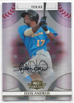 2008 Donruss Threads Signatures Gold #100 Elvis Andrus (186/749)