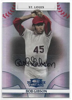2008 Donruss Threads Signatures Platinum #45 Bob Gibson (01/25)