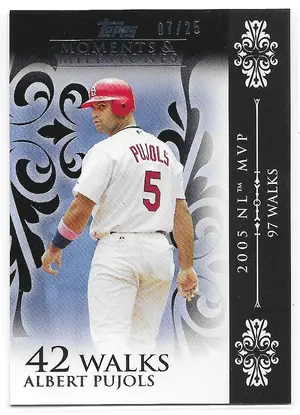 2008 Topps Moments & Milestones Black #15 Albert Pujols (07/25)