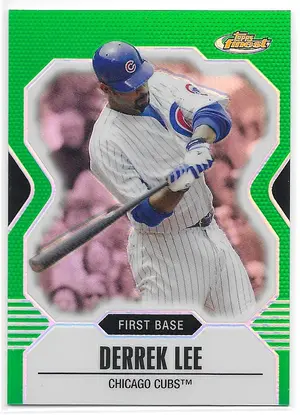 2007 Finest Refractor Green #24 Derrek Lee (012/199)