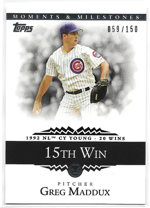 2007 Topps Moments & Milestones #12 Greg Maddux (059/150)