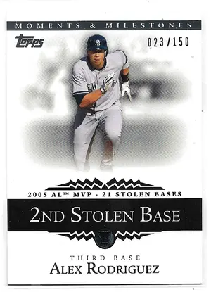 2007 Topps Moments & Milestones #38 Alex Rodriguez (023/150)