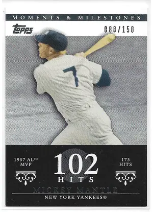 2007 Topps Moments & Milestones #75 Mickey Mantle (088/150)