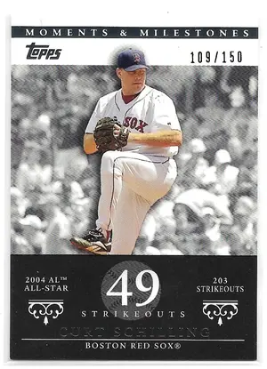 2007 Topps Moments & Milestones #92 Curt Schilling (109/150)