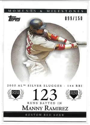 2007 Topps Moments & Milestones #135 Manny Ramirez (099/150)