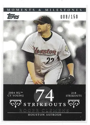 2007 Topps Moments & Milestones #162 Roger Clemens (008/150)