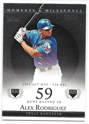 2007 Topps Moments & Milestones Black #28 Alex Rodriguez (25/29)