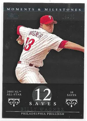 2007 Topps Moments & Milestones Black #129 Billy Wagner (09/29)