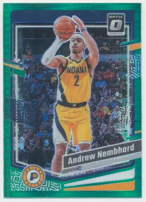 2023-24 Panini Donruss Optic - Andrew Nembhard #3 Green Hyper Prizm Parallel