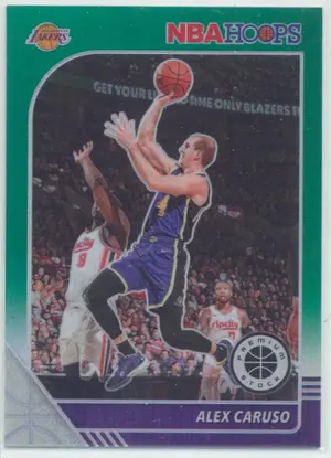 2019-20 Panini NBA Hoops Premium Stock - Alex Caruso #5 Green Prizm Parallel