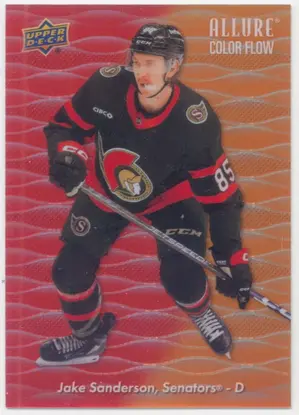 2023-24 ALLURE - JAKE SANDERSON #CF-22 COLOR FLOW RED/ORANGE