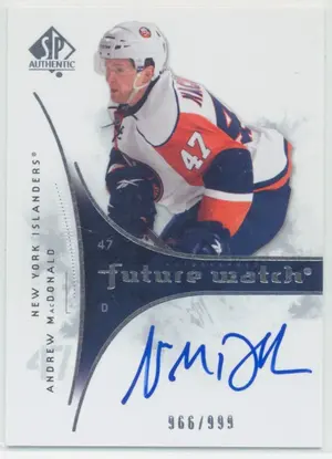2009-10 SP AUTHENTIC - ANDREW MacDONALD #243 FUTURE WATCH 966/999