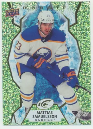 2021-22 UPPER DECK ICE - MATTIAS SAMUELSSON #119 ROOKIE GREEN
