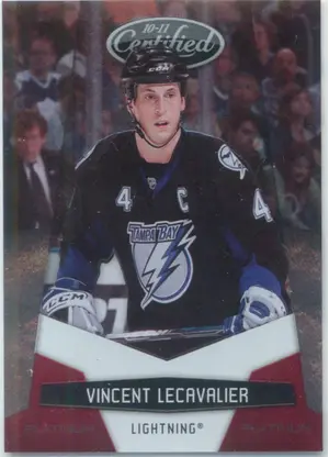 2010-11 CERTIFIED - VINCENT LECAVALIER #131 PLATINUM RED 513/999