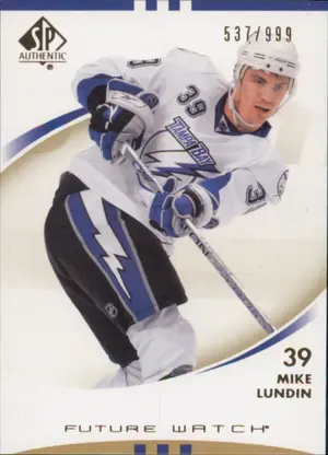 2007-08 SP AUTHENTIC - MIKE LUNDIN #189 FUTURE WATCH 537/999