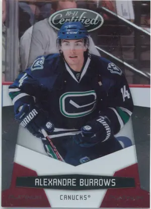2010-11 CERTIFIED - ALEXANDRE BURROWS #141 PLATINUM RED 78/999