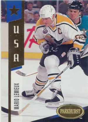 1993-94 PARKHURST - MARIO LEMIEUX #G2 USA/CANADA GOLD