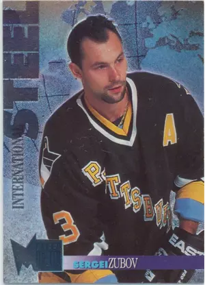 1995-96 FLEER METAL - SERGEI ZUBOV #24 INTERNATIONAL STEEL