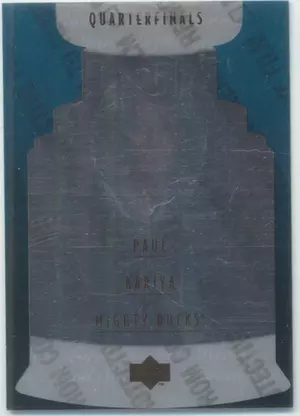 1996-97 UPPER DECK - PAUL KARIYA #LS12 LORD STANLEY'S HEROES QUARTER FINALS /5000