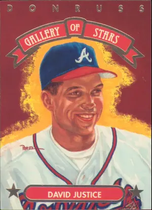 1992 Donruss - David Justice #GS-9 Gallery of Stars