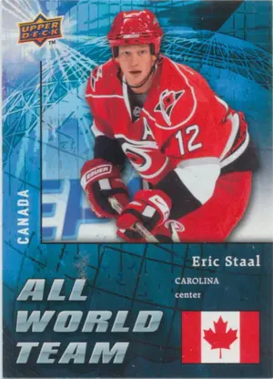 2009-10 UPPER DECK - ERIC STAAL #AW17 ALL WORLD TEAM