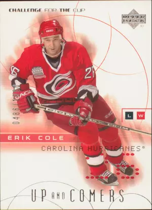 2001-02 CHALLENGE FOR THE CUP - ERIK COLE #100  UP AND COMERS 486/1000